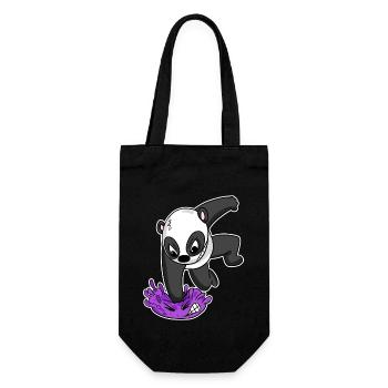 Panda Virus Fight - Gift Bag for Bottles - black - Front