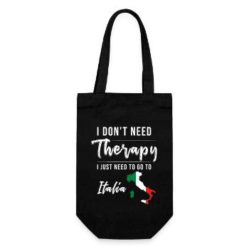 Italy saying Italy vacation - Gift Bag for Bottles - black - Front