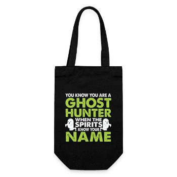 Ghost Hunting Ghost Hunter Ghost Halloween Haunted - Gift Bag for Bottles - black - Front