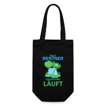 Rentner Countdown - Geschenkbeutel für Flaschen - Schwarz - Vorne