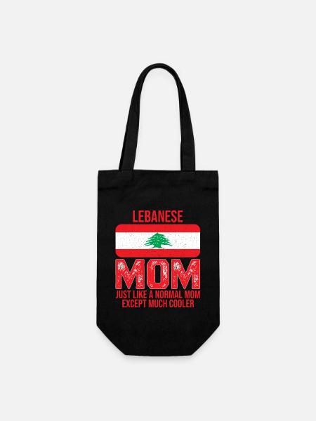 Lebanese Mom Libanon-Flagge zum Muttertag - Geschenkbeutel für Flaschen - Schwarz