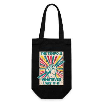 Drums Drum Sticks Drummer Drummer - Gift Bag for Bottles - black - Front