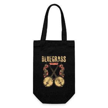 Bluegrass Banjo Guitar - Gift Bag for Bottles - black - Front