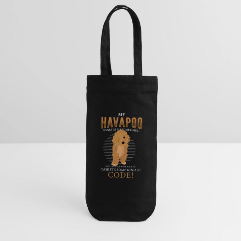 havapoo, havapoo poodle hybrid, havapoo humor, Gift Bag for Bottles
