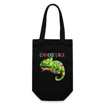 Caméléon Reptiles Iguane Chélard Camouflage - Sac à bouteille - noir - Devant
