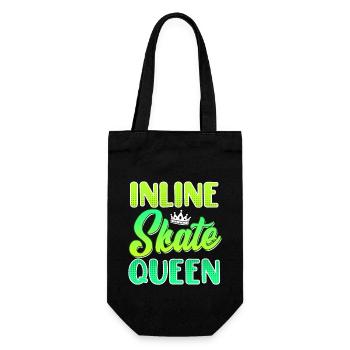 Inliner Frauen Geschenk Inline Skate Queen - Geschenkbeutel für Flaschen - Schwarz - Vorne