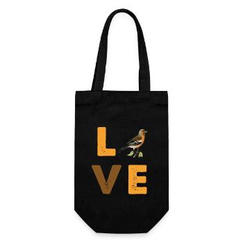 Finches Bird Owners Bird Pet Birds Finch - Gift Bag for Bottles - black - Front