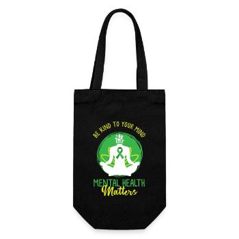 Santé mentale, santé mentale Vert - Sac à bouteille - noir - Devant