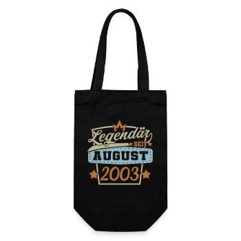 Jahrgang 2003 August - Geschenkbeutel für Flaschen - Schwarz - Vorne