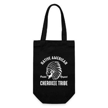 Cherokee Tribe Native American Indian Indianer - Geschenkbeutel für Flaschen - Schwarz - Vorne
