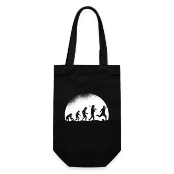 Evolution Fußball - Geschenkbeutel für Flaschen - Schwarz - Vorne