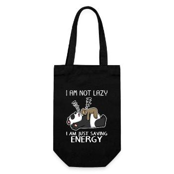 Funny sloth panda saying funny gift - Gift Bag for Bottles - black - Front