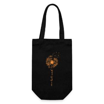 Be Kind Pusteblume Nett Höflich Löwenzahn Sommer - Geschenkbeutel für Flaschen - Schwarz - Vorne