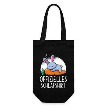 Offizielles Schlafshirt Hase - Geschenkbeutel für Flaschen - Schwarz - Vorne