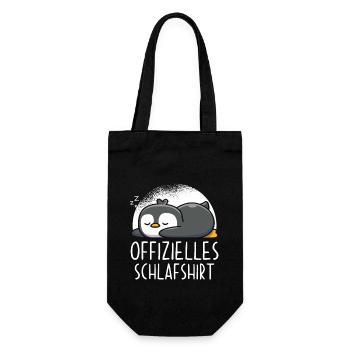 Offizielles Schlafshirt Pinguin - Geschenkbeutel für Flaschen - Schwarz - Vorne