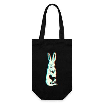 Lapin lapin lapin rongeur animal cadeau - Sac à bouteille - noir - Devant