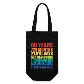 60 ans et des trucs pour dark rev2 - Sac à bouteille - noir - Devant