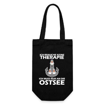 Ostsee Geschenk - Geschenkbeutel für Flaschen - Schwarz - Vorne