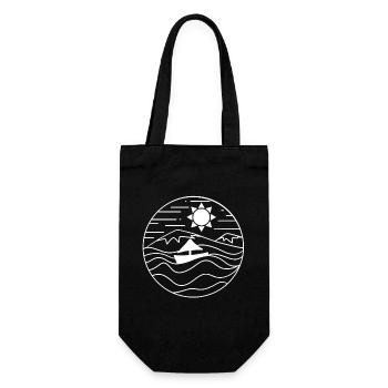 Randonneurs randonnées montagne mer bateau - Sac à bouteille - noir - Devant