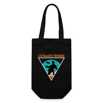 Retro Ultimate Frisbee - Gift Bag for Bottles - black - Front