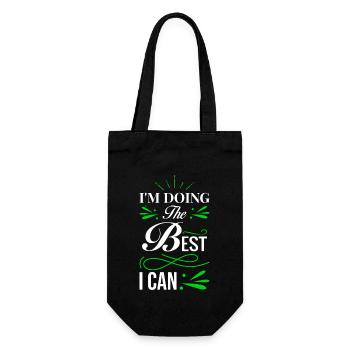 Ich gebe mein bestes - Geschenkbeutel für Flaschen - Schwarz - Vorne