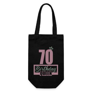 70th birthday 70 years 70s Birthday Queen - Gift Bag for Bottles - black - Front