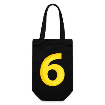 6 jaune - Sac à bouteille - noir - Devant