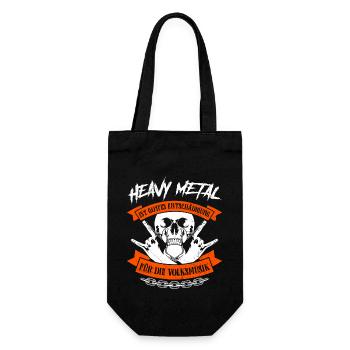 Heavy Metal Gottes Entschädigung für Volksmusik - Geschenkbeutel für Flaschen - Schwarz - Vorne