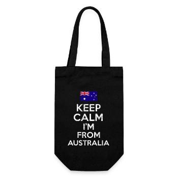 Australia Keep Calm - Gift Bag for Bottles - black - Front