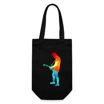 Rock Music Punk Rock Polygon Art Punker - Gift Bag for Bottles - black - Front