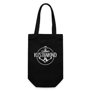 Küstenkind Anker Home Northern Germany North Sea - Gift Bag for Bottles - black - Front