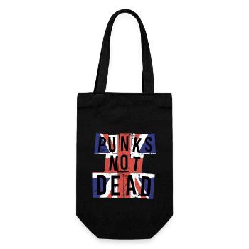 Rocker Rockmusik Spruch Punk is not Dead Punk Rock - Geschenkbeutel für Flaschen - Schwarz - Vorne