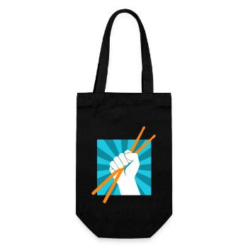 Drummer Drumsticks Drummer Musician Rocker - Gift Bag for Bottles - black - Front