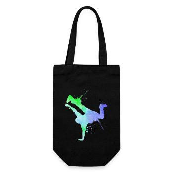 Breakdancer Graffiti Hip Hop B-Boy Street Art - Gift Bag for Bottles - black - Front