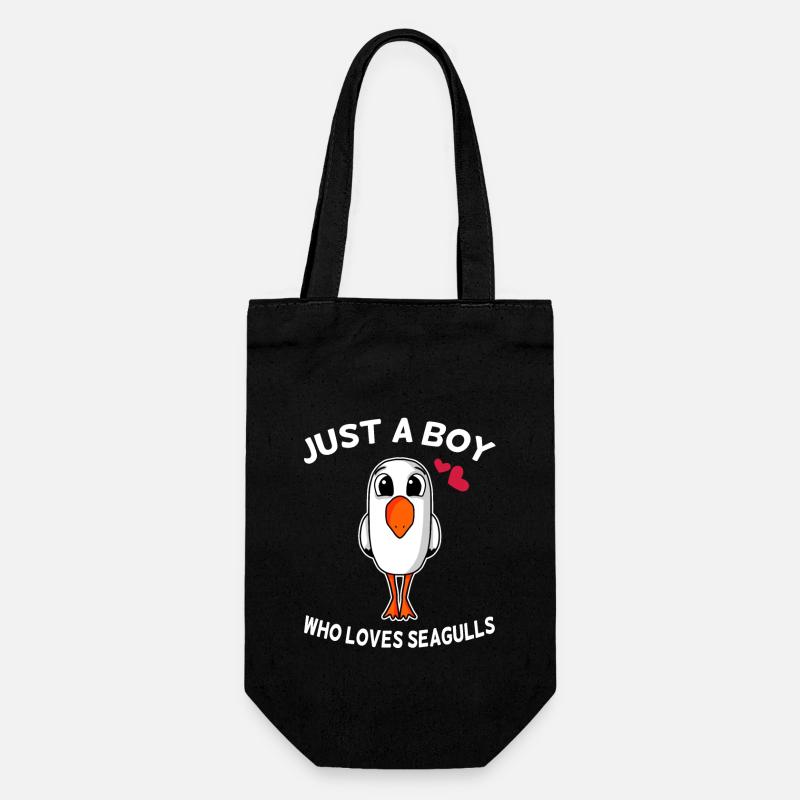 Möwe - Geschenkbeutel für Flaschen - Schwarz