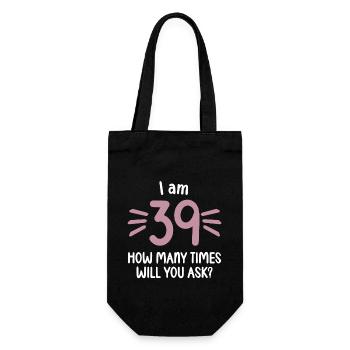 I am 39 as often still 40 years 40th birthday - Gift Bag for Bottles - black - Front