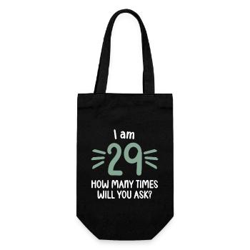 I am 29 as often still 30 years 30th birthday - Gift Bag for Bottles - black - Front