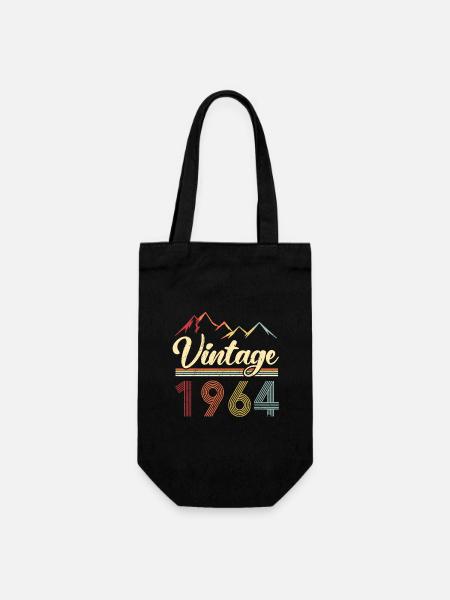 Vintage 1964 57. Geburtstag Retro 57 Jahre Alt - Geschenkbeutel für Flaschen - Schwarz