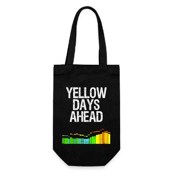 Kite Surf Saying Yellow Days Windsurfing Gift - Gift Bag for Bottles - black - Front