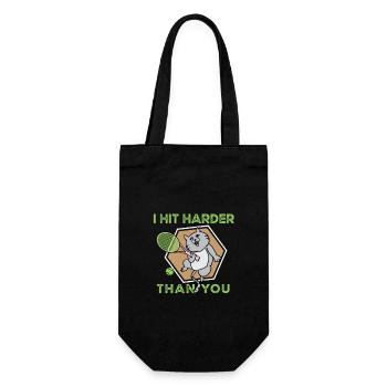 Tennis Cat Serve Tennis Racket Tennis Ball - Gift Bag for Bottles - black - Front