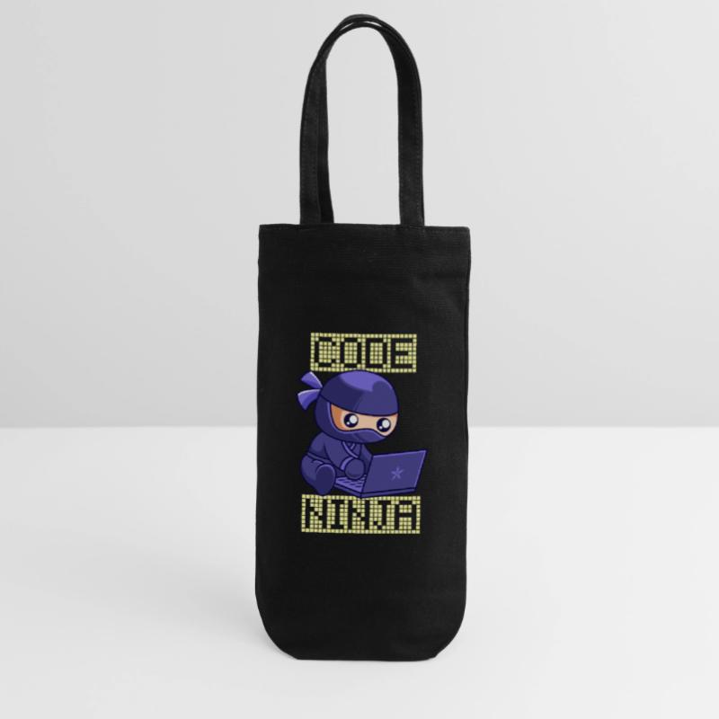 Code Ninja Coder Sofware Entwickler Programmierer Geschenkbeutel für Flaschen