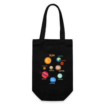 Système solaire Planète Soleil Terre Mars Astrologie - Sac à bouteille - noir - Devant