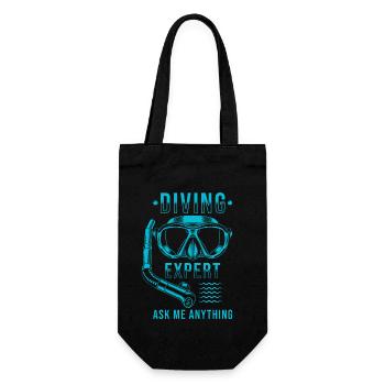 Diver Diving Gift - Gift Bag for Bottles - black - Front