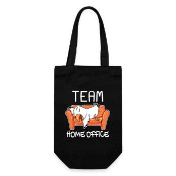 Team Home Office Seagull Relax Lazy funny - Gift Bag for Bottles - black - Front