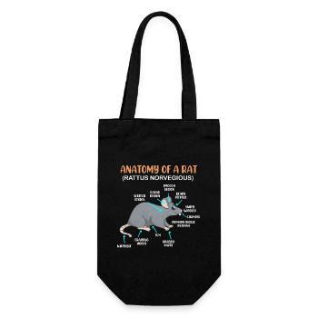 Anatomy of a Rat Pet Rat - Gift Bag for Bottles - black - Front