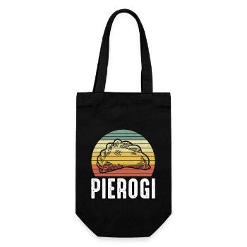 Pirogge Pierogi Polish Food Poland Dumplings - Gift Bag for Bottles - black - Front
