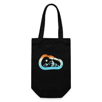 Climbing Carabiner Mountains Mountaineering Rock Climbing - Gift Bag for Bottles - black - Front