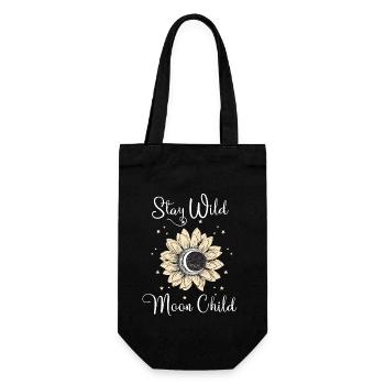 Stay Wild Moon Child Étoiles Lune - Sac à bouteille - noir - Devant