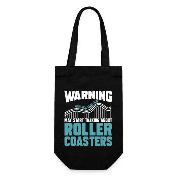 Roller Coaster Amusement Park Amusement Park - Gift Bag for Bottles - black - Front
