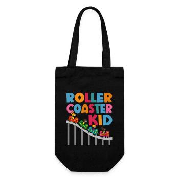 Roller Coaster Amusement Park Amusement Park - Gift Bag for Bottles - black - Front
